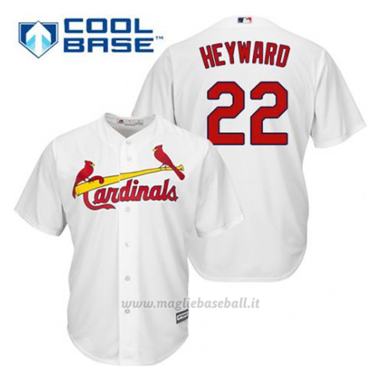 Maglia Baseball Uomo St. Louis Cardinals Jason Heyward 22 Bianco 1ªCool Base